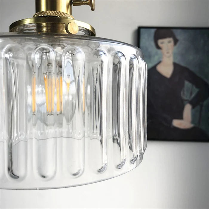 Modern Glass Pendant Light in Crystal-Inspired Hanging Lights