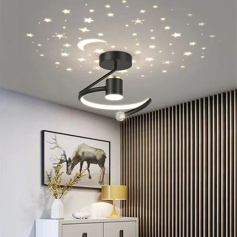 LED Ceiling Light with Starry Sky Effect for Modern Bedroom
