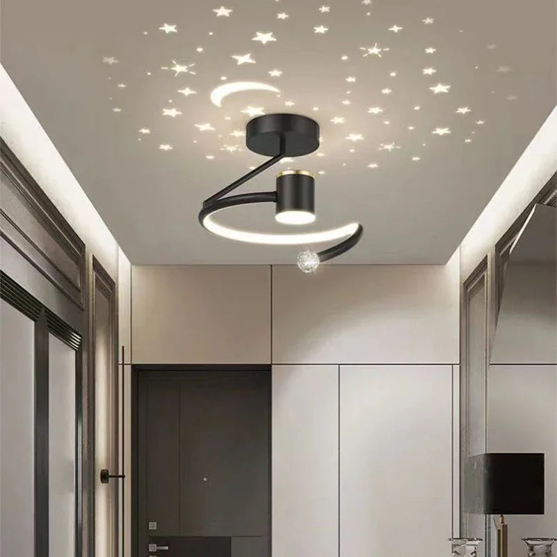 LED Ceiling Light with Starry Sky Effect for Modern Bedroom