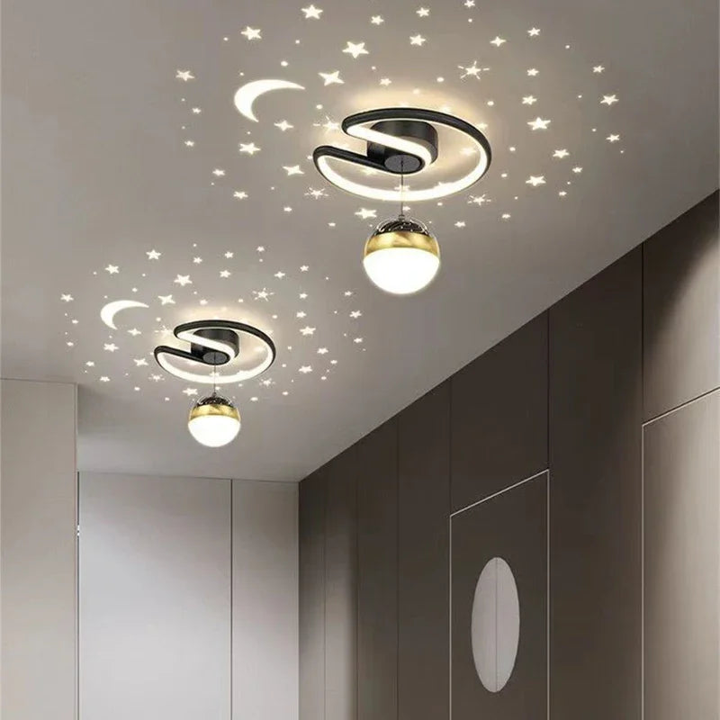 LED Ceiling Light with Starry Sky Effect for Modern Bedroom
