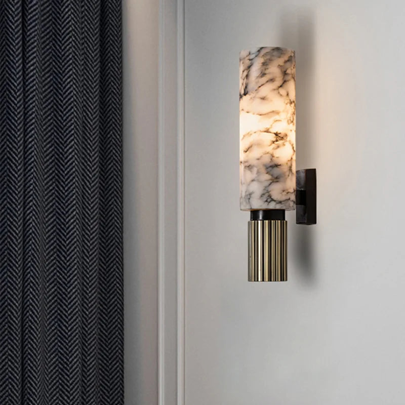 Marbélia wall lamp in marble look