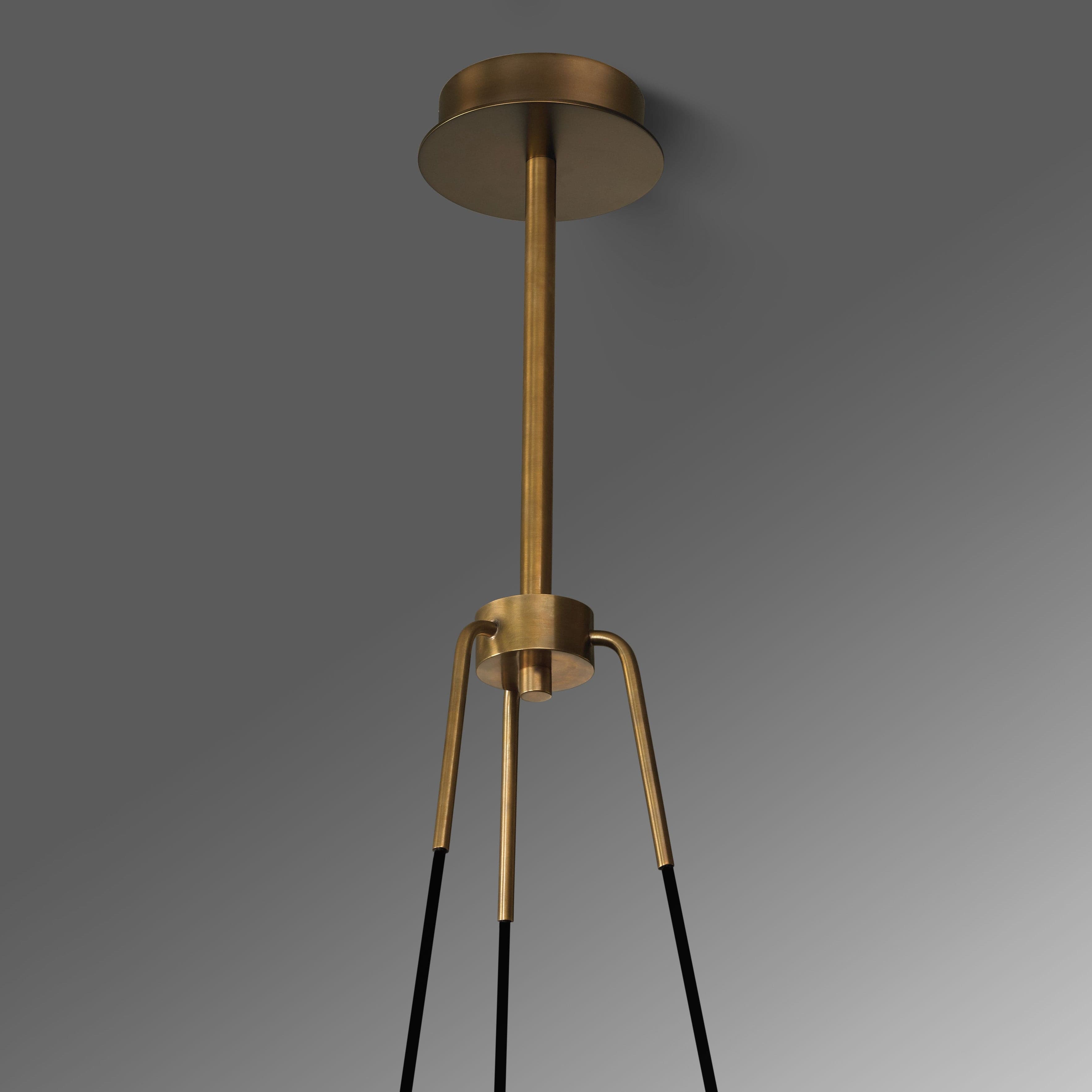 Modern Brass Chandelier with Crystal Shades – Ceiling Light for Dining & Living Room