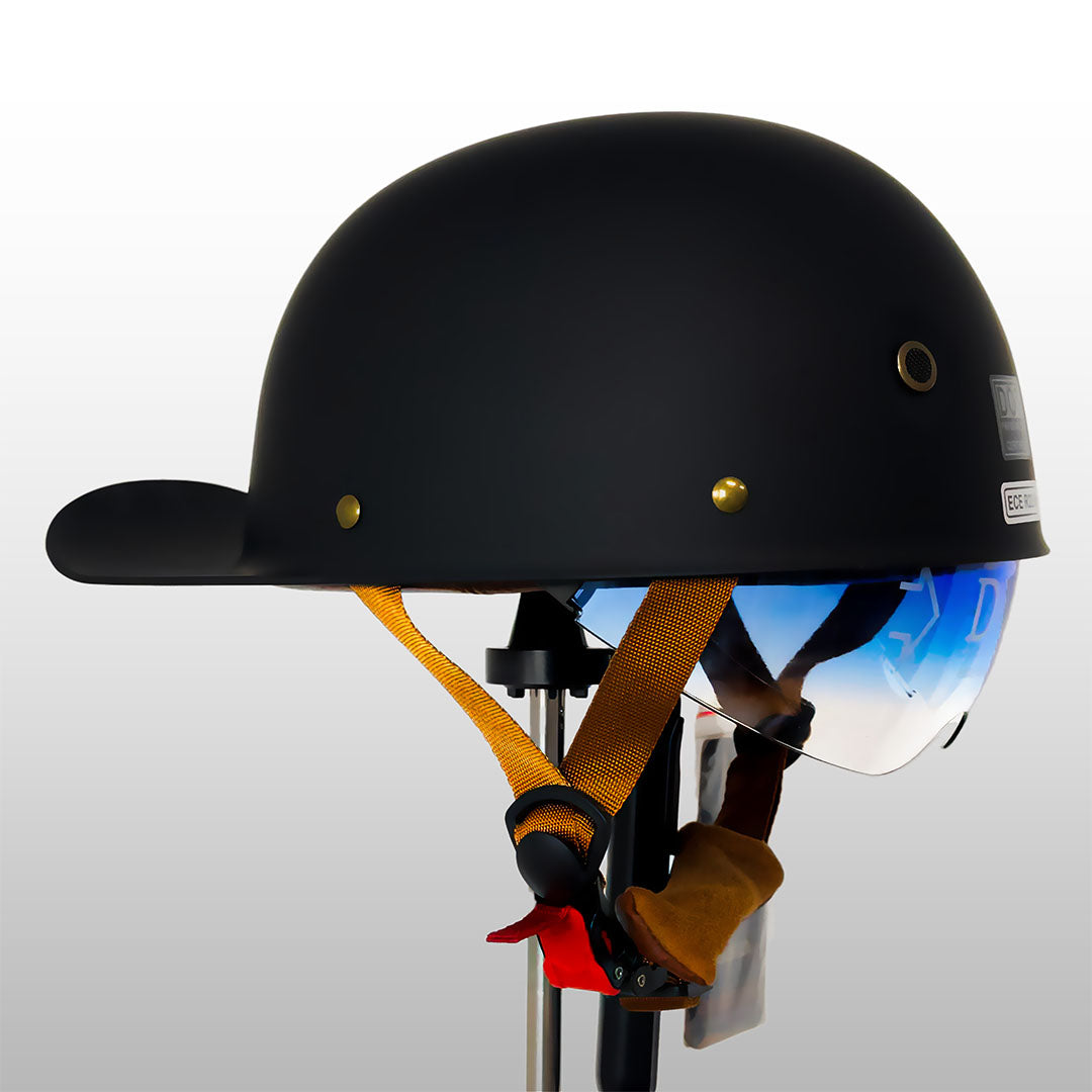 Stylish Motorcycle Helmet in Baseball Cap Look