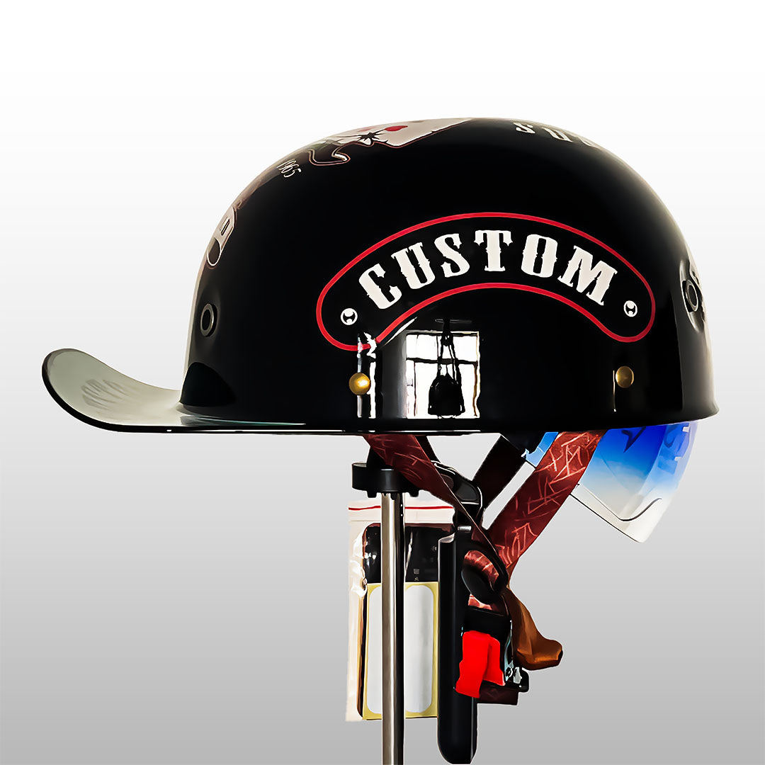 Stylish Motorcycle Helmet in Baseball Cap Look