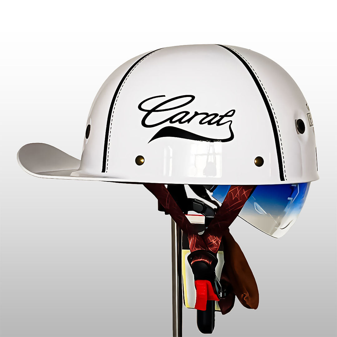 Stylish Motorcycle Helmet in Baseball Cap Look