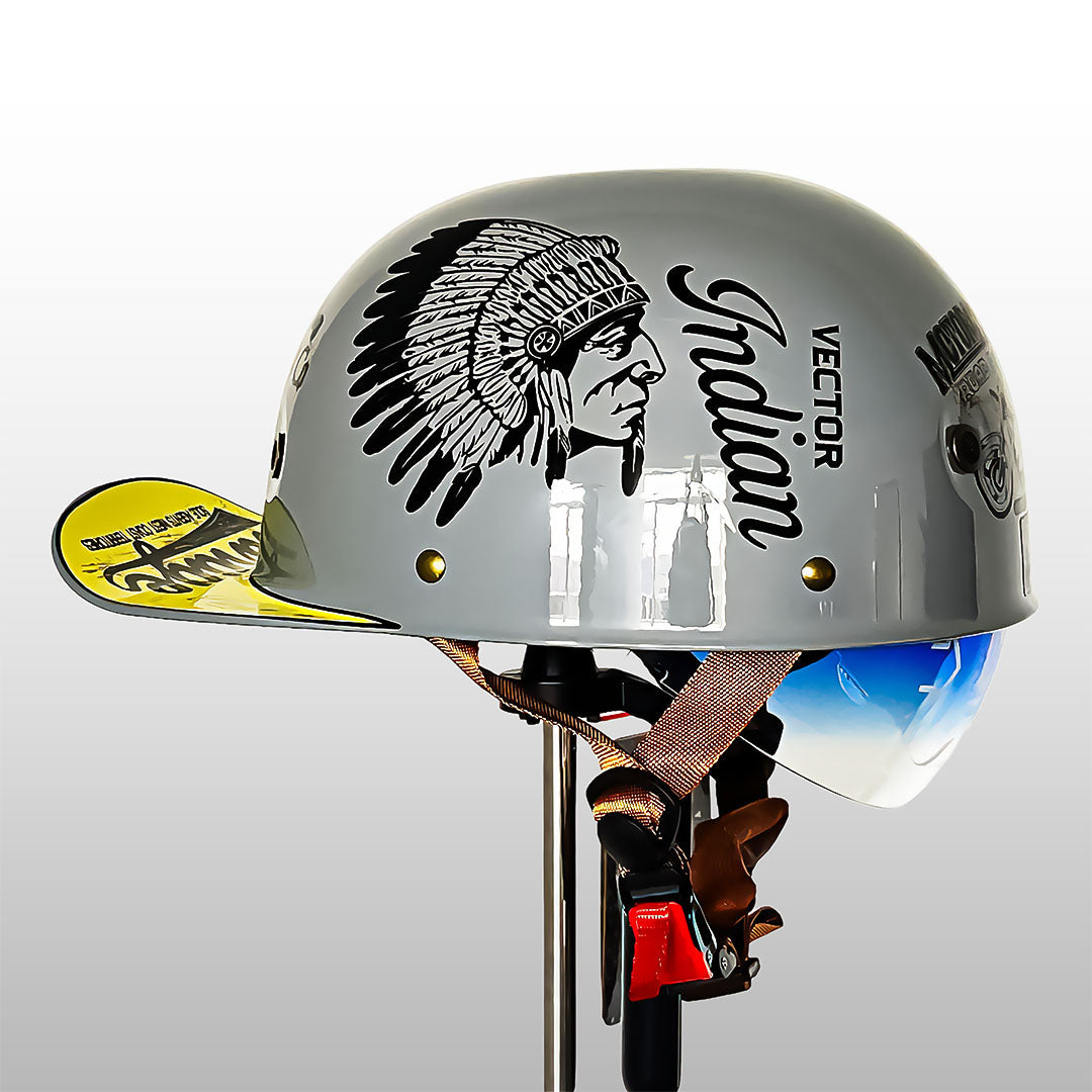 Stylish Motorcycle Helmet in Baseball Cap Look