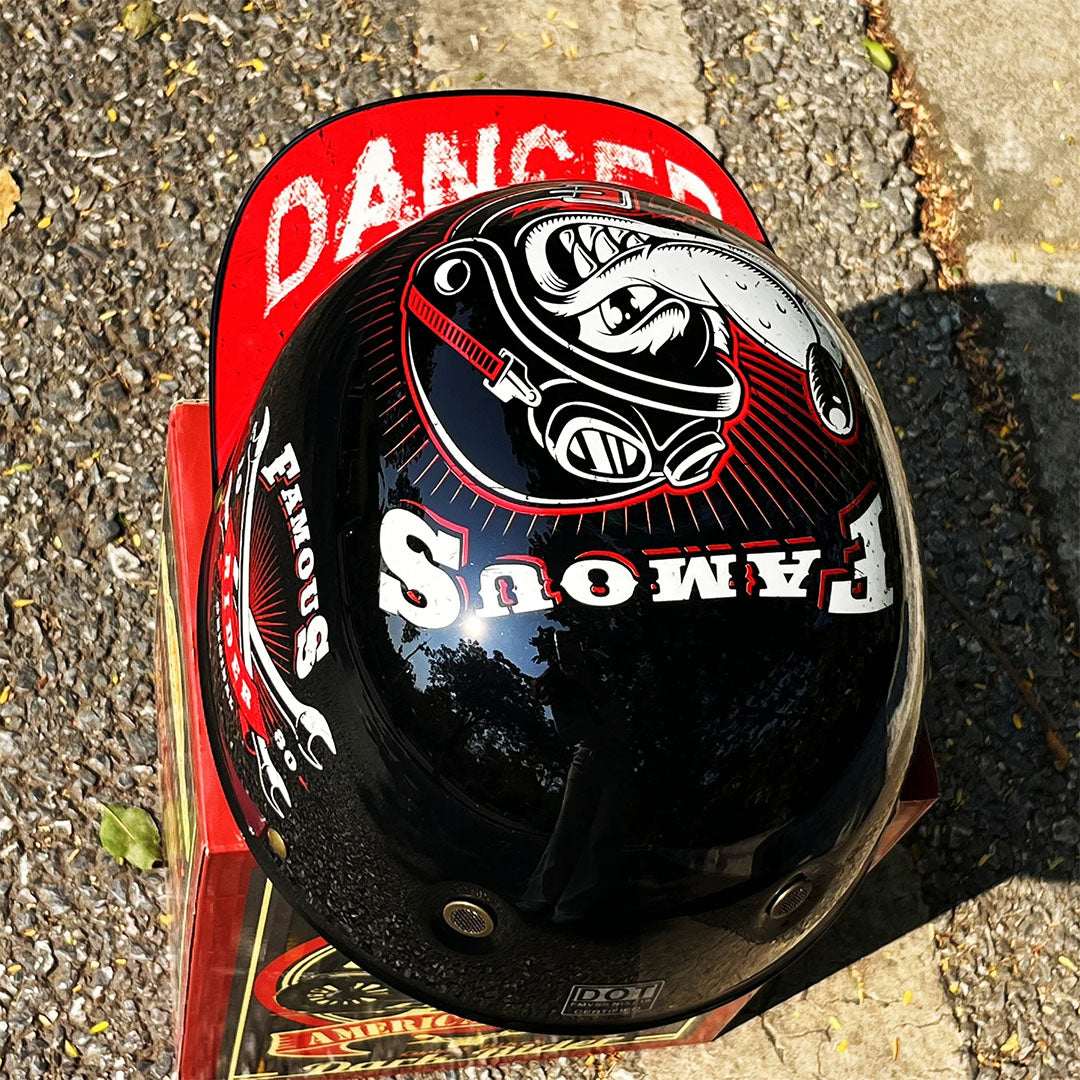 Stylish Motorcycle Helmet in Baseball Cap Look