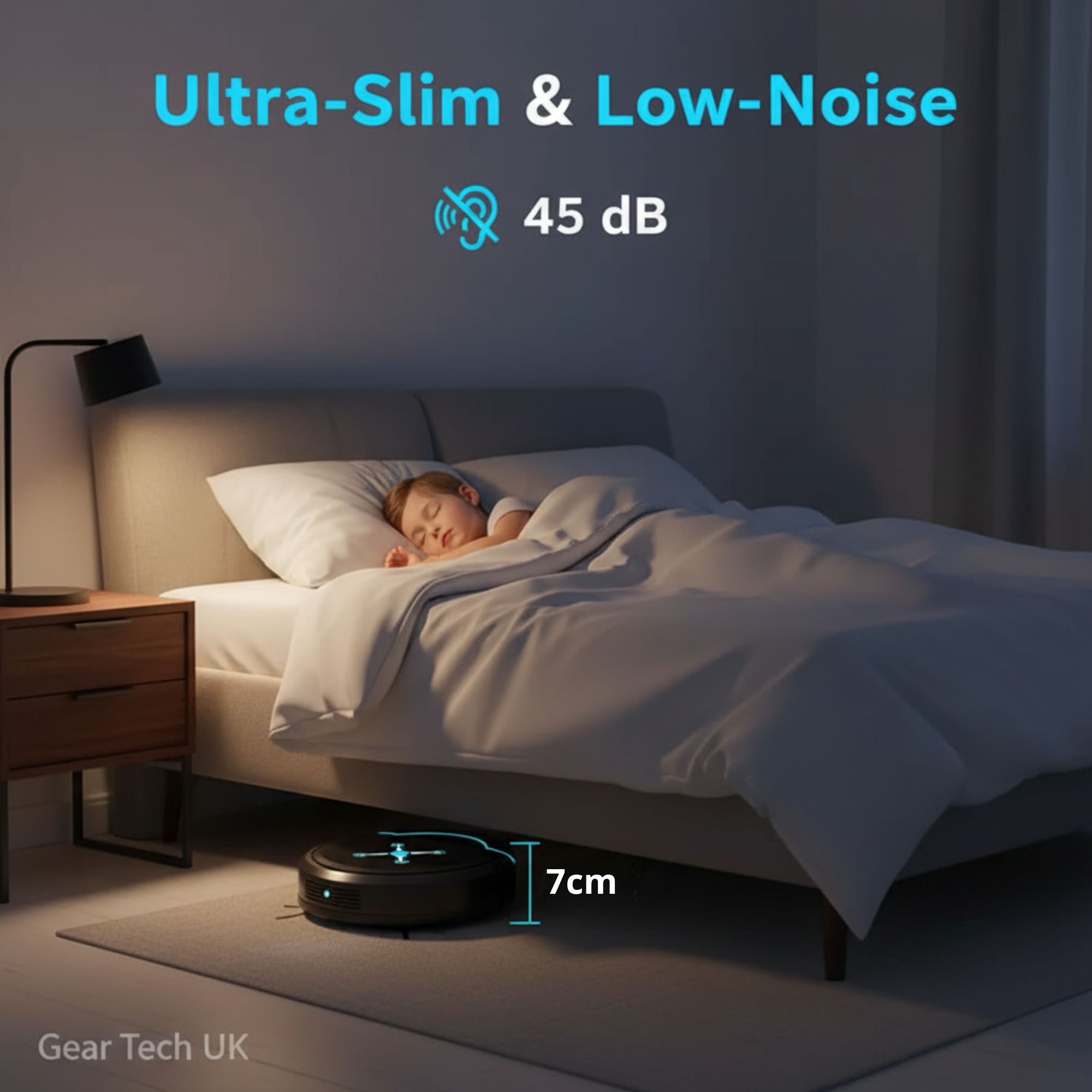 Automatic Robot Vacuum Cleaner 3-in-1 Floor Cleaning with Long Battery Life