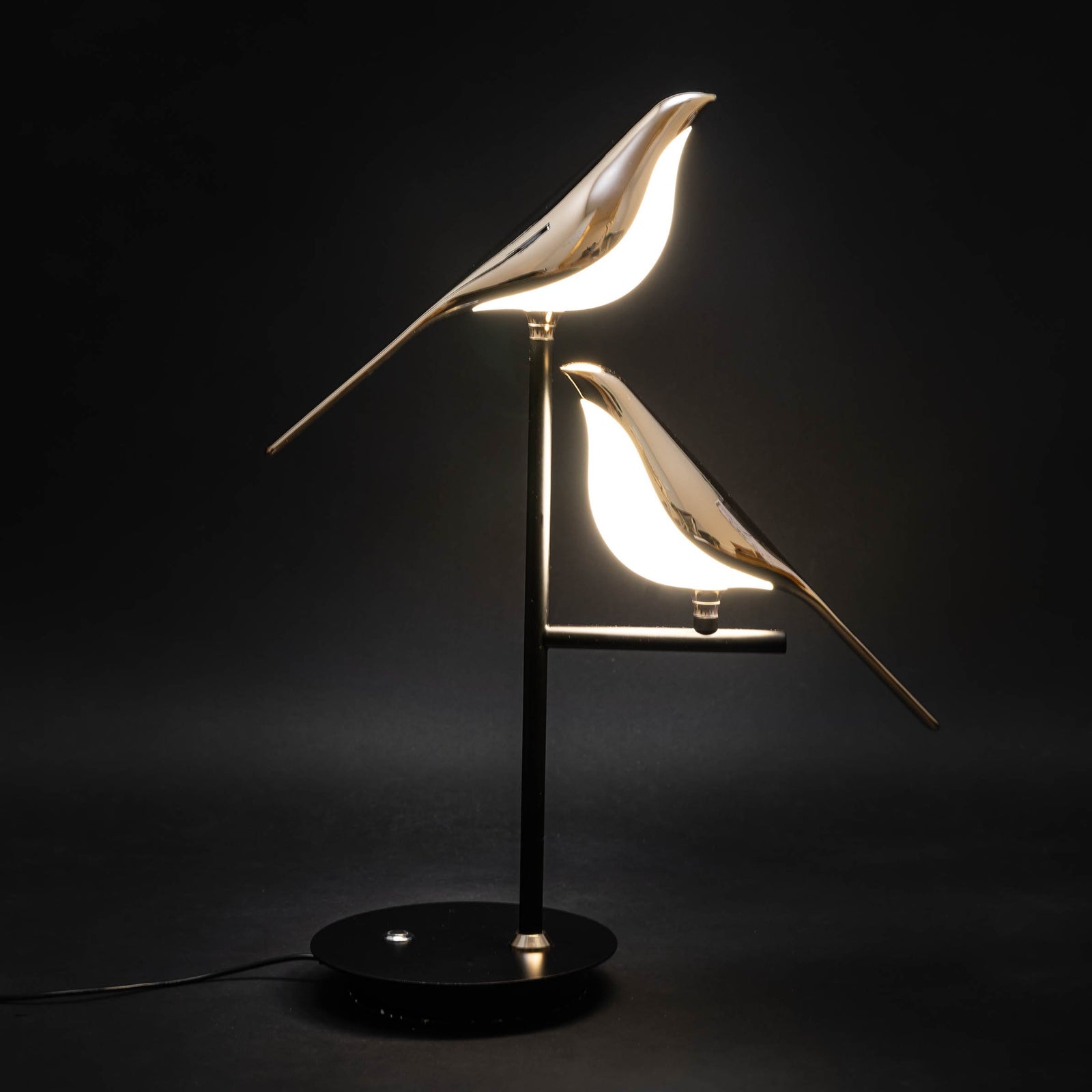 Modern Golden Bird Design LED Table Lamp