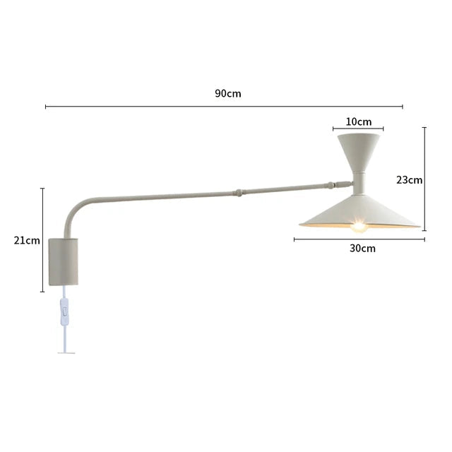 Pureflex Nordic swing wall lamp