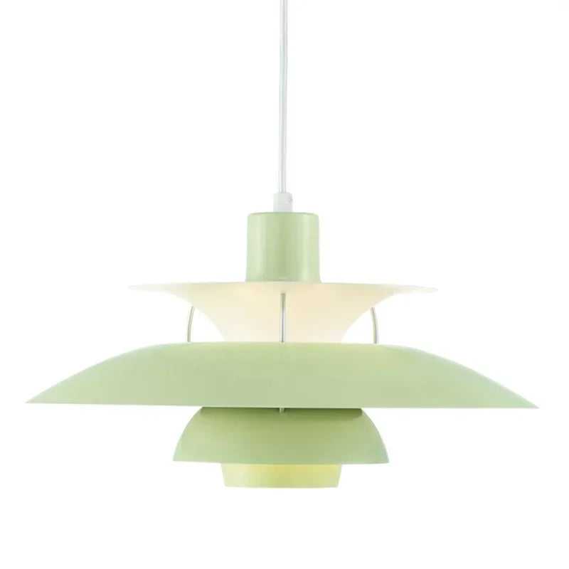 Vividglo pendant lamp with multicolored light layers
