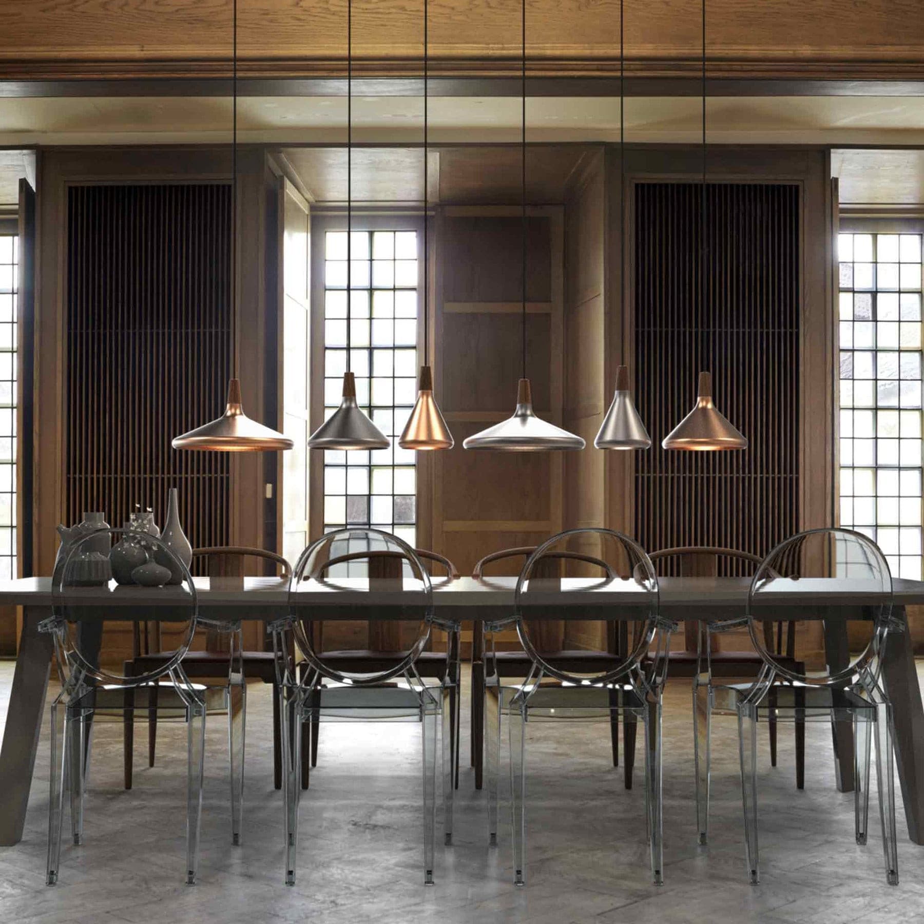 Modern Minimalist Pendant Light with Wood Accent – Ceiling Lamp for Dining & Living Room