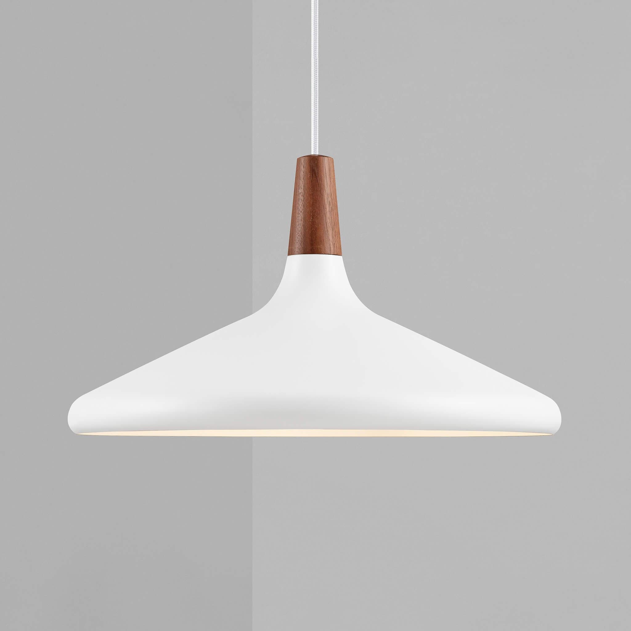 Modern Minimalist Pendant Light with Wood Accent – Ceiling Lamp for Dining & Living Room