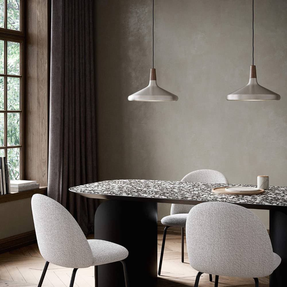 Modern Minimalist Pendant Light with Wood Accent – Ceiling Lamp for Dining & Living Room