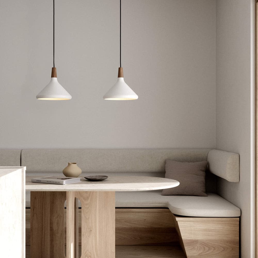 Modern Minimalist Pendant Light with Wood Accent – Ceiling Lamp for Dining & Living Room