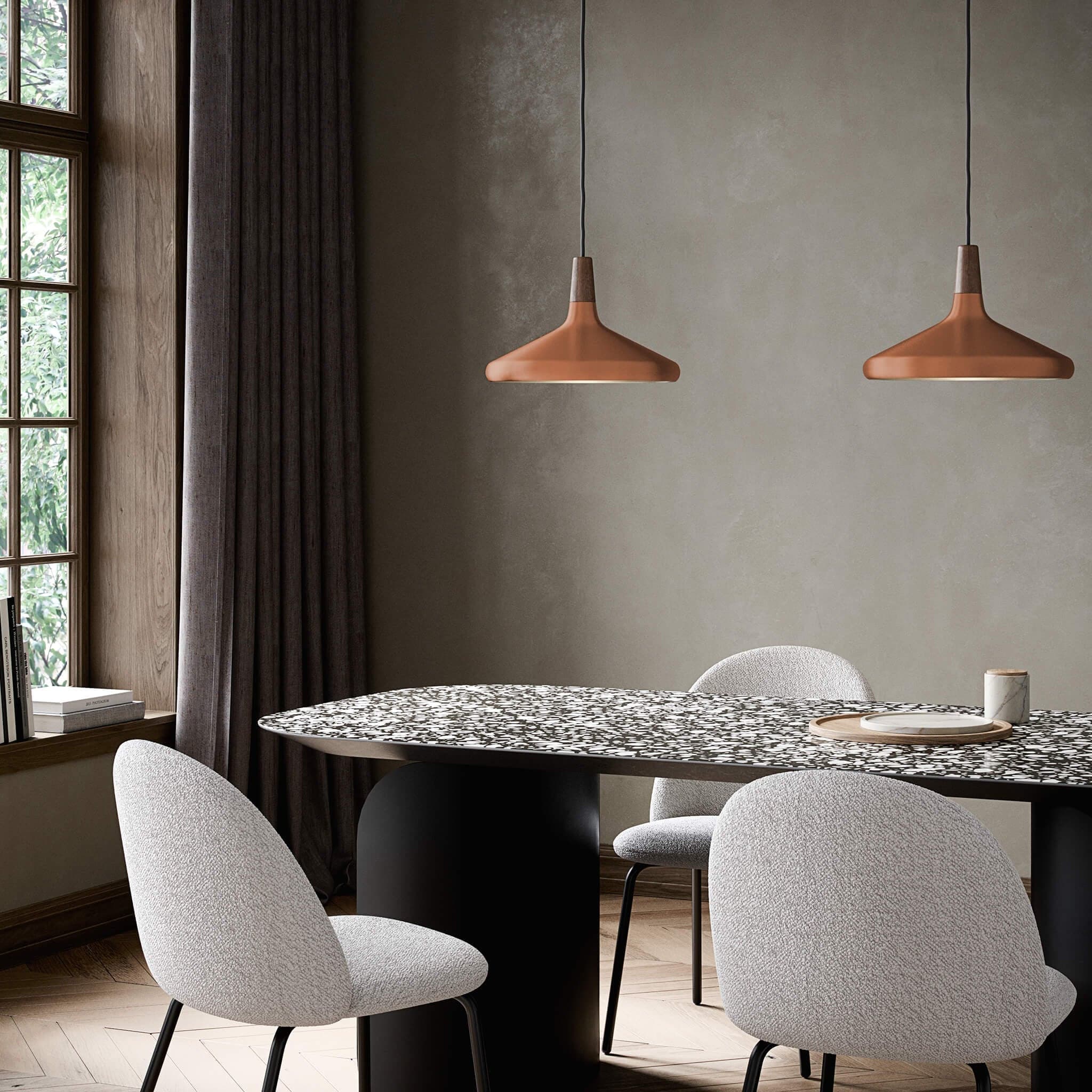 Modern Minimalist Pendant Light with Wood Accent – Ceiling Lamp for Dining & Living Room