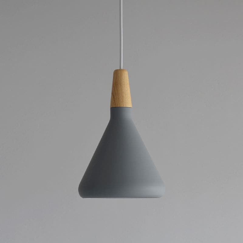 Modern Minimalist Pendant Light with Wood Accent – Ceiling Lamp for Dining & Living Room