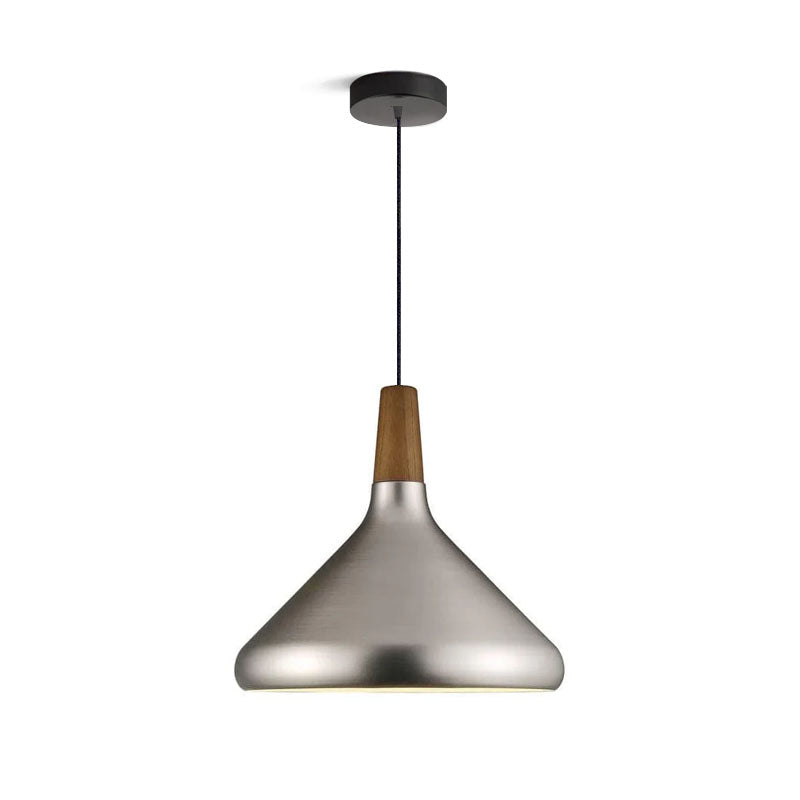 Modern Minimalist Pendant Light with Wood Accent – Ceiling Lamp for Dining & Living Room