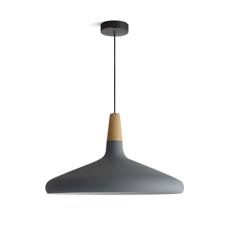 Modern Minimalist Pendant Light with Wood Accent – Ceiling Lamp for Dining & Living Room