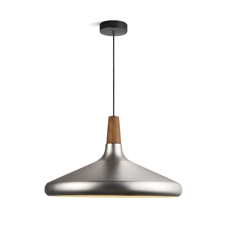Modern Minimalist Pendant Light with Wood Accent – Ceiling Lamp for Dining & Living Room