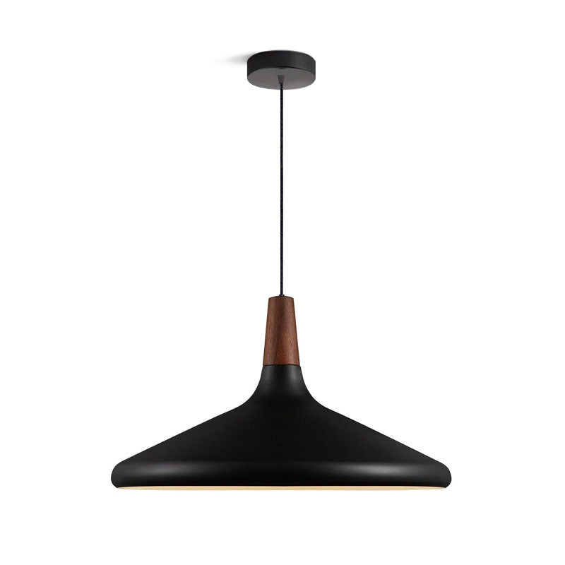Modern Minimalist Pendant Light with Wood Accent – Ceiling Lamp for Dining & Living Room