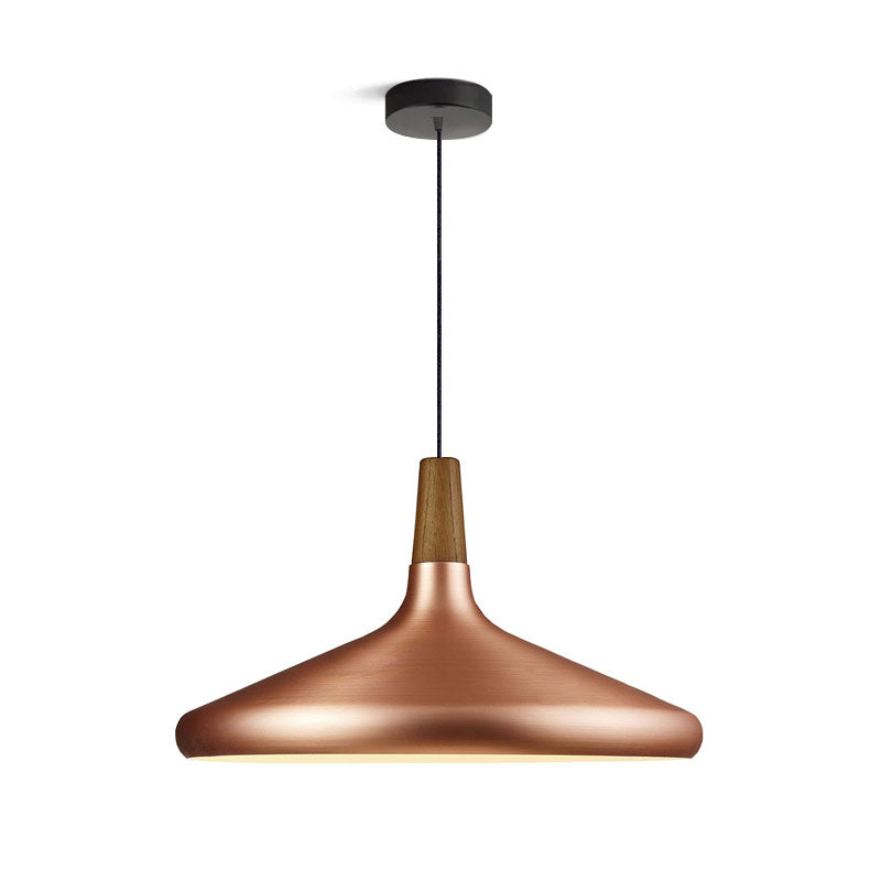 Modern Minimalist Pendant Light with Wood Accent – Ceiling Lamp for Dining & Living Room