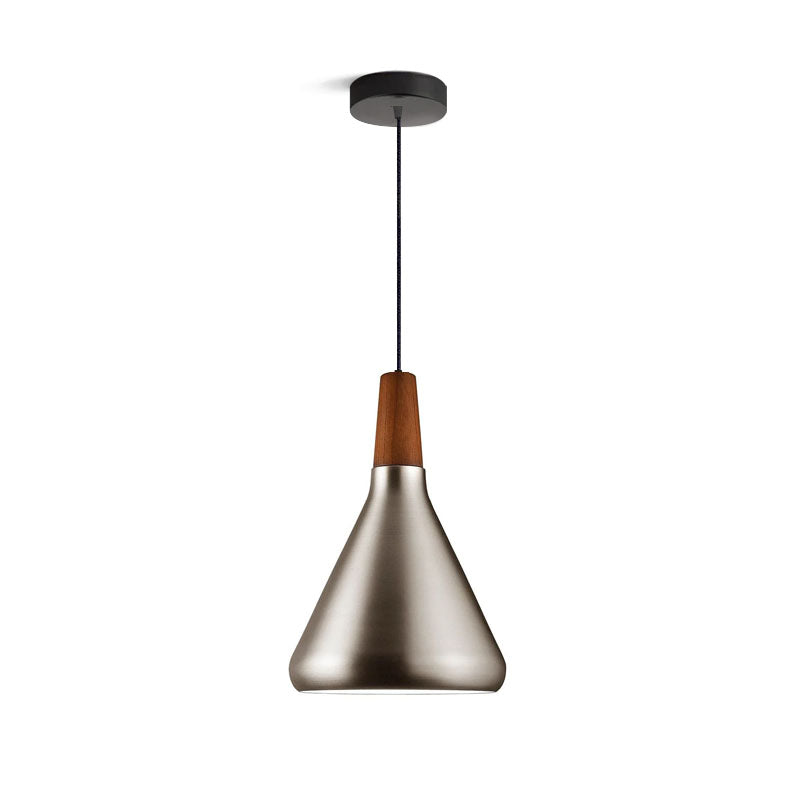 Modern Minimalist Pendant Light with Wood Accent – Ceiling Lamp for Dining & Living Room