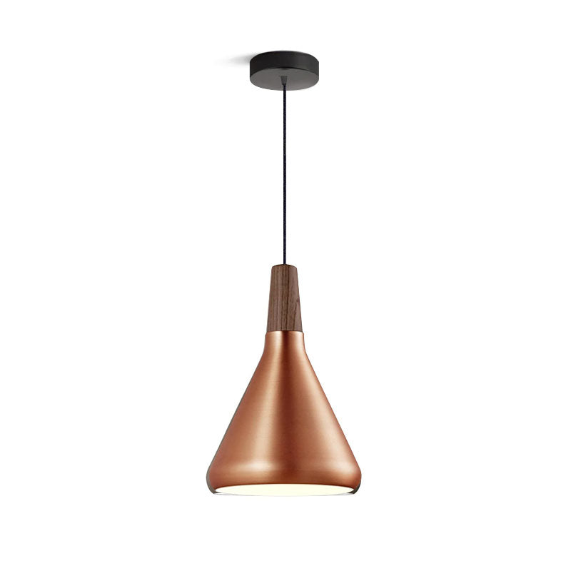 Modern Minimalist Pendant Light with Wood Accent – Ceiling Lamp for Dining & Living Room