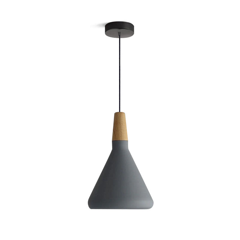 Modern Minimalist Pendant Light with Wood Accent – Ceiling Lamp for Dining & Living Room
