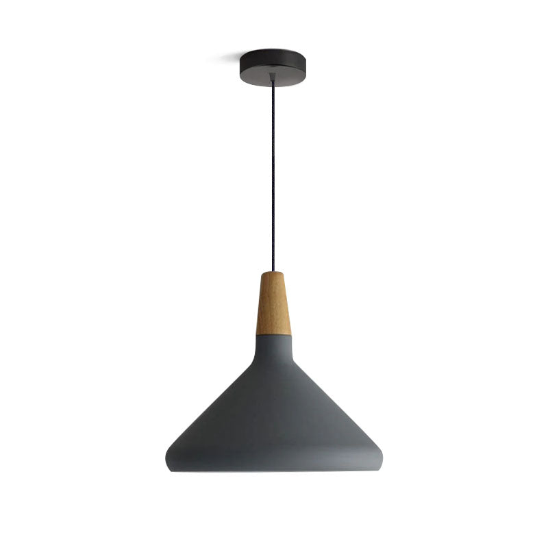 Modern Minimalist Pendant Light with Wood Accent – Ceiling Lamp for Dining & Living Room