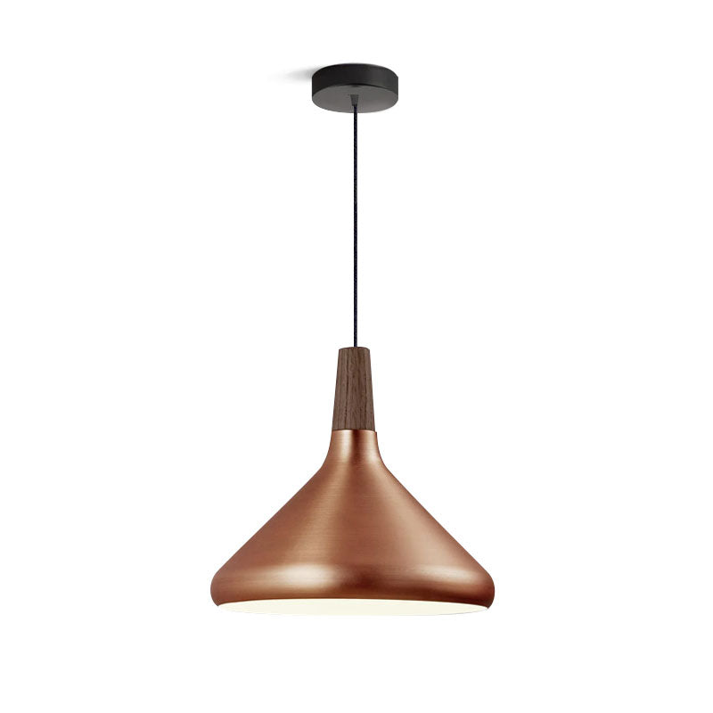 Modern Minimalist Pendant Light with Wood Accent – Ceiling Lamp for Dining & Living Room