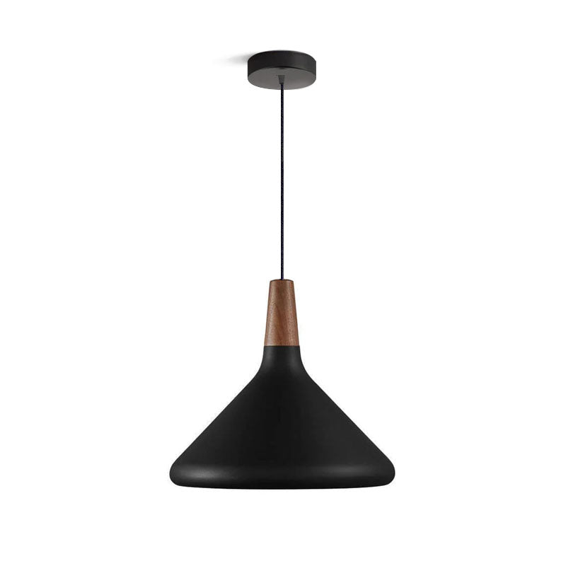 Modern Minimalist Pendant Light with Wood Accent – Ceiling Lamp for Dining & Living Room