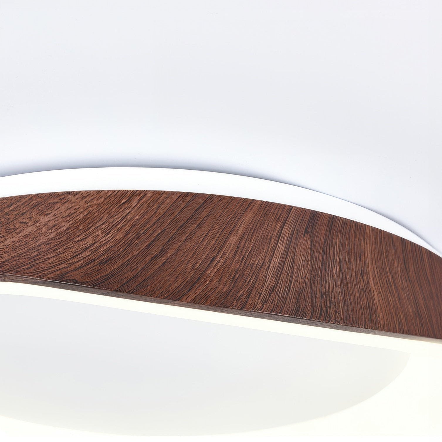Nordic Wooden Grain Ceiling Light in Modern LED