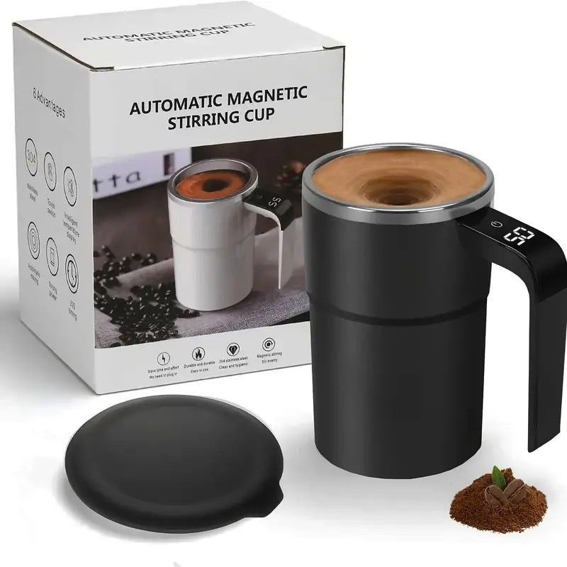Electric Self-Stirring Coffee Cup Portable Rechargeable Mug with Temperature Display
