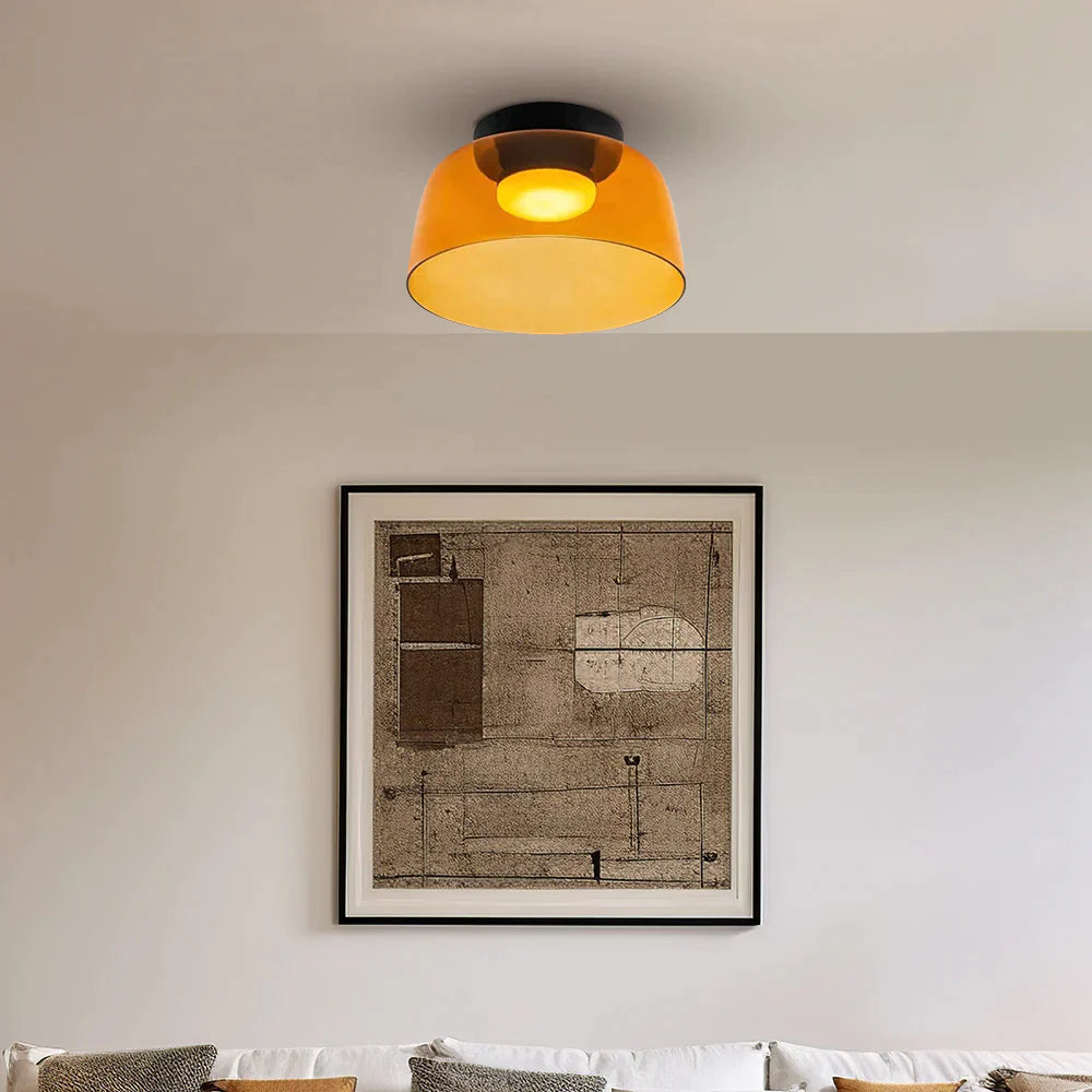 Nordic Morandi Ceiling Light Contemporary Flush Mount Lamp for Home Interiors