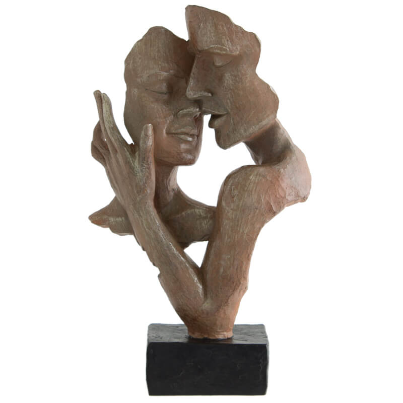 Abstract kiss sculpture