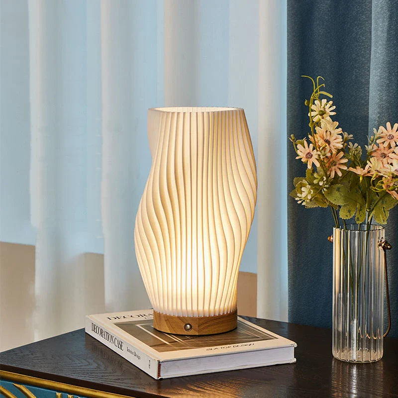 Wavecrest Table Lamp Artistic Ambient Light with Adjustable Warm & Natural Glow