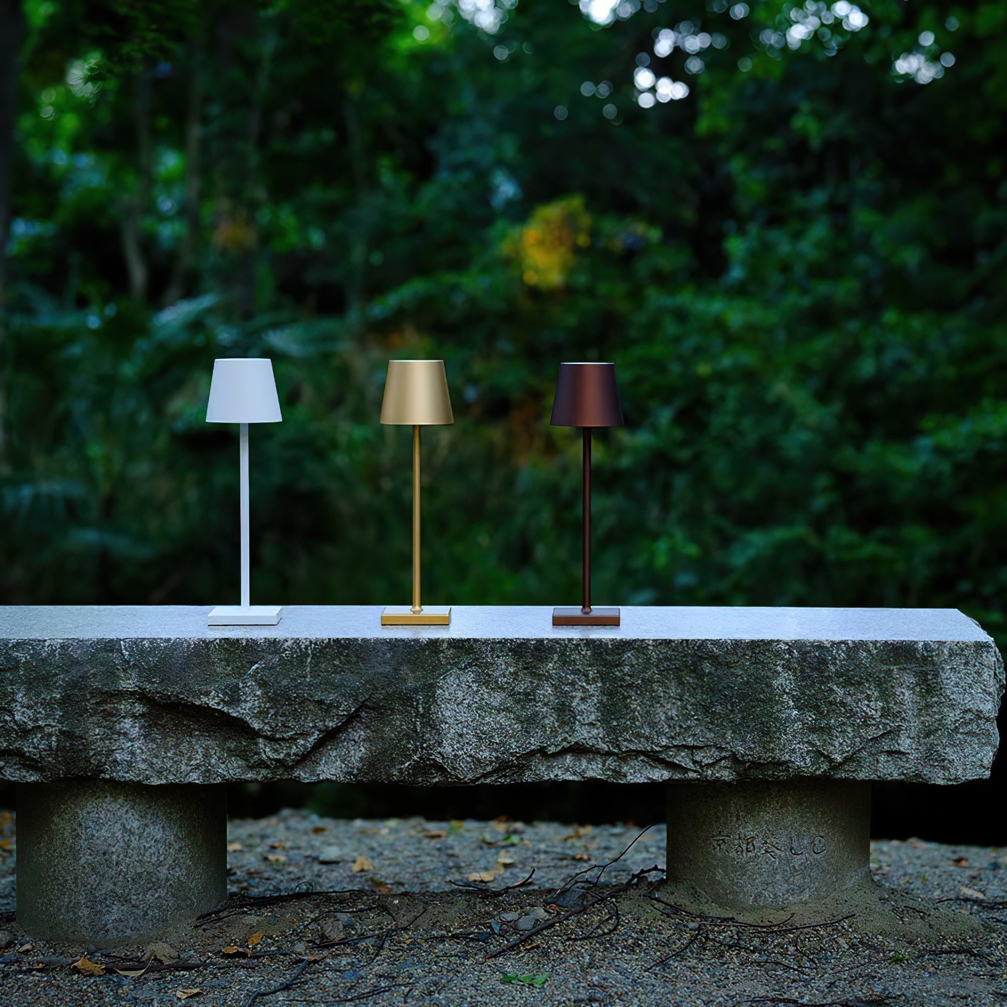 Portable LED Table Lamp Dimmable Metal Light for Indoor & Outdoor Use