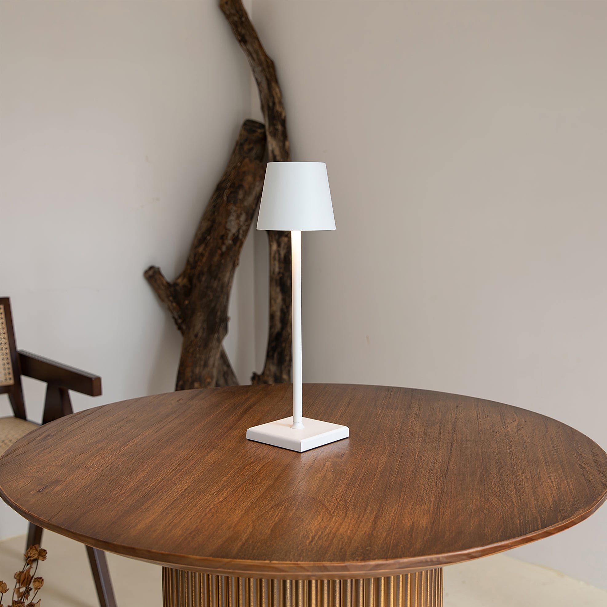 Portable LED Table Lamp Dimmable Metal Light for Indoor & Outdoor Use