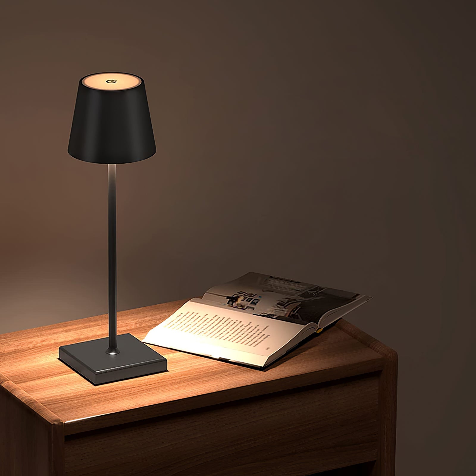 Portable LED Table Lamp Dimmable Metal Light for Indoor & Outdoor Use