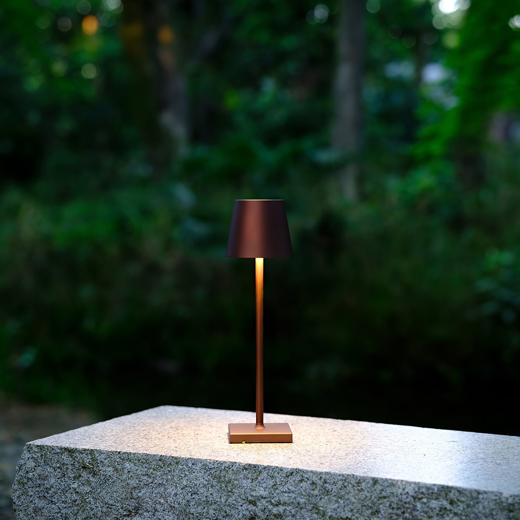 Portable LED Table Lamp Dimmable Metal Light for Indoor & Outdoor Use