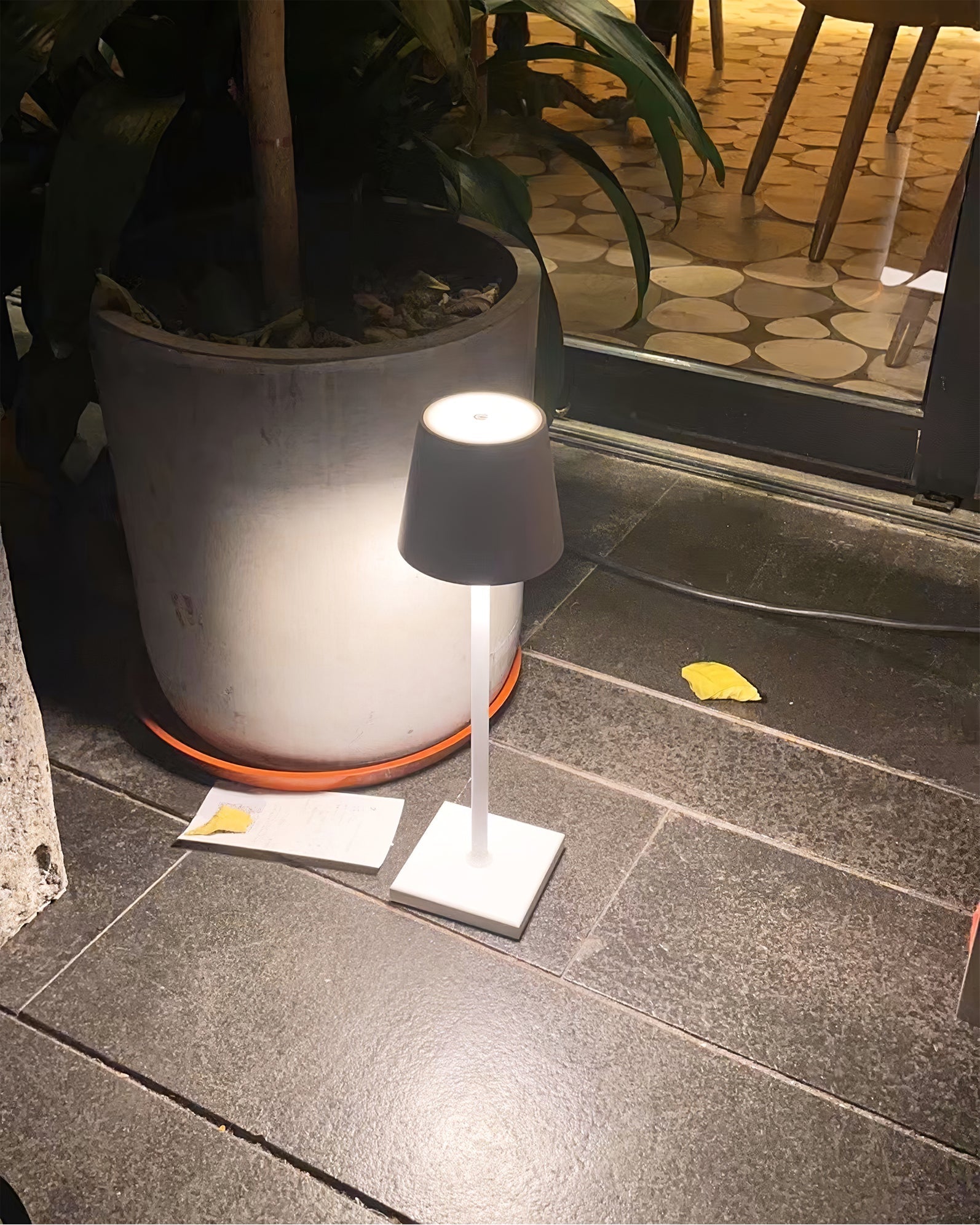 Portable LED Table Lamp Dimmable Metal Light for Indoor & Outdoor Use