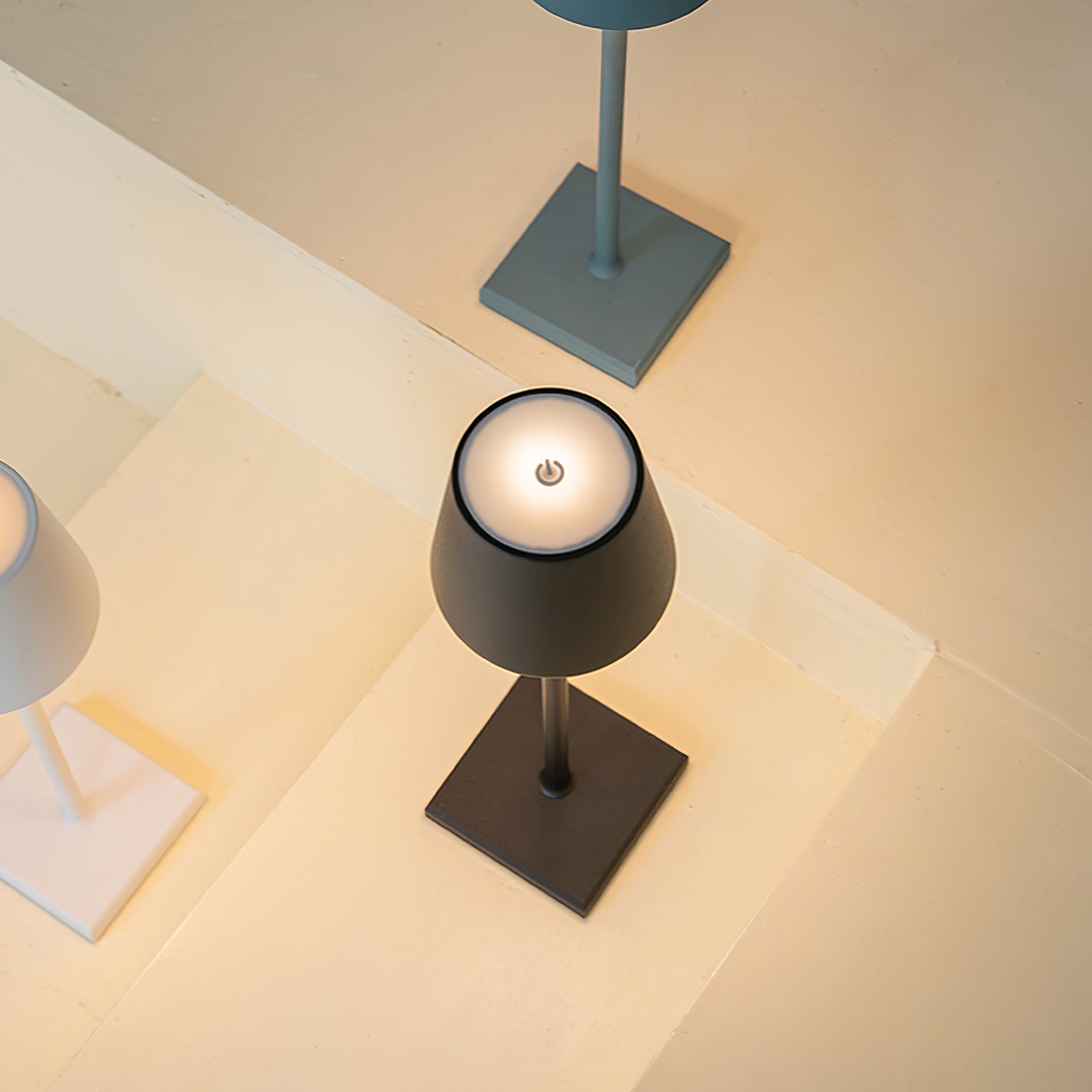 Portable LED Table Lamp Dimmable Metal Light for Indoor & Outdoor Use