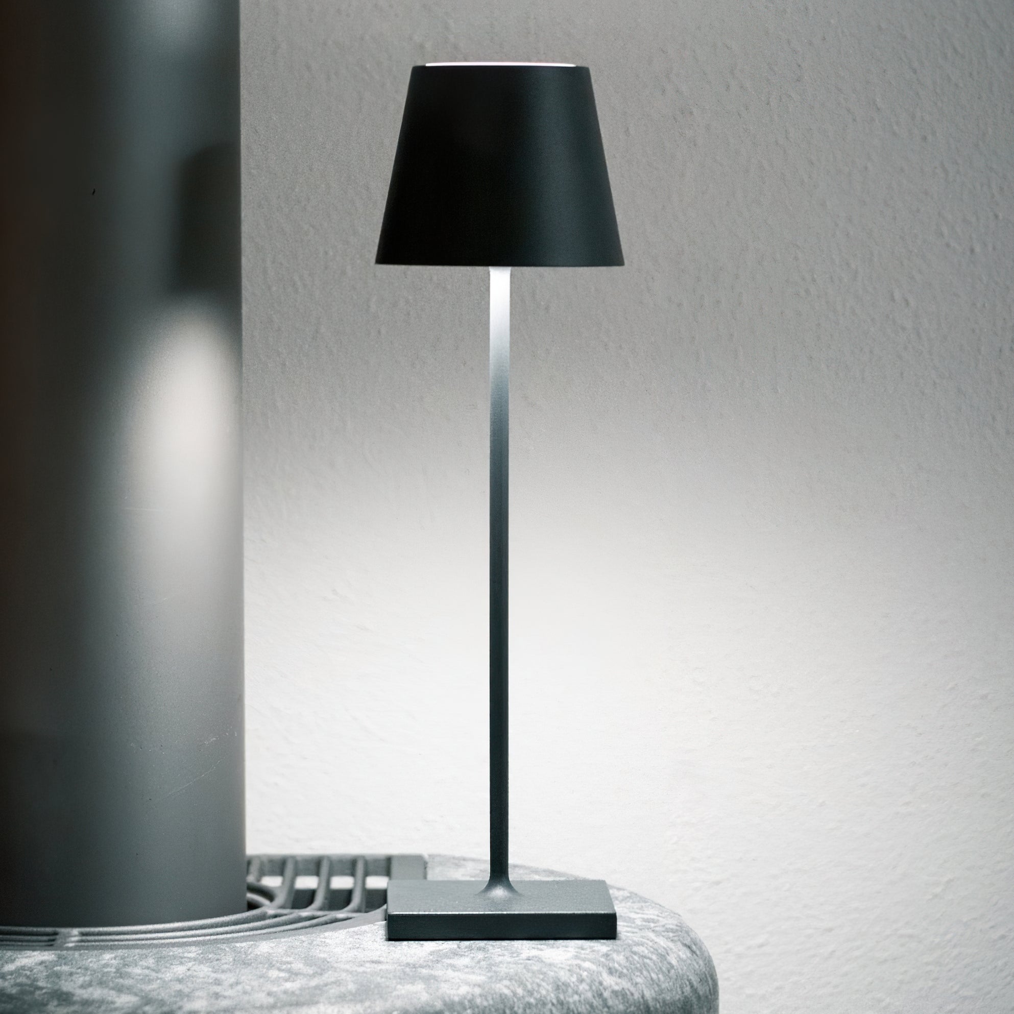 Portable LED Table Lamp Dimmable Metal Light for Indoor & Outdoor Use