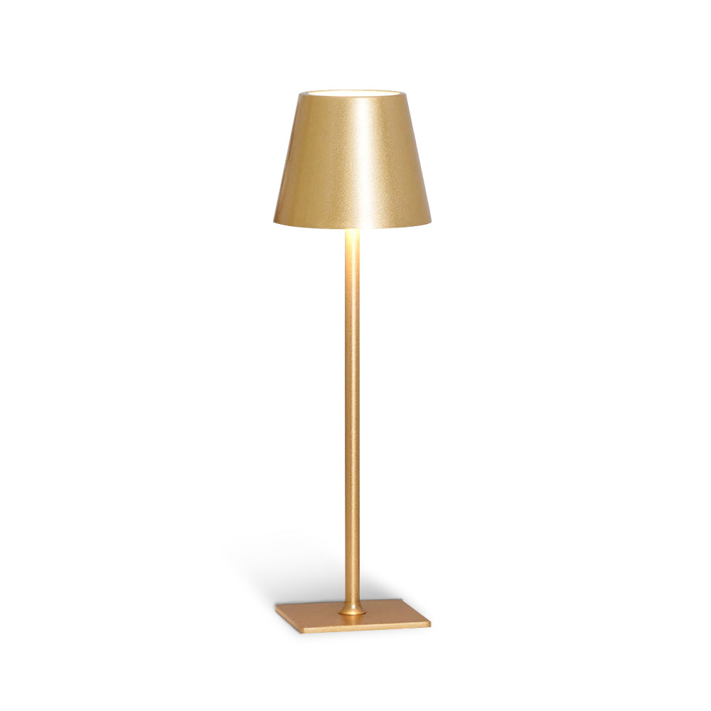 Portable LED Table Lamp Dimmable Metal Light for Indoor & Outdoor Use