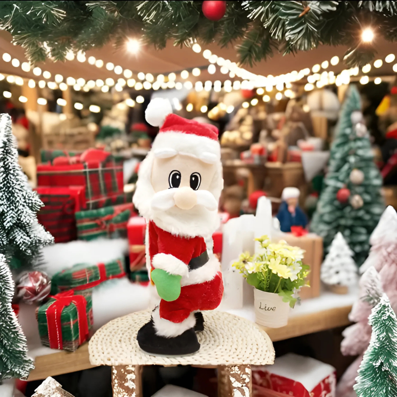Dancing Christmas Santa with Music and Interactive Holiday Moves