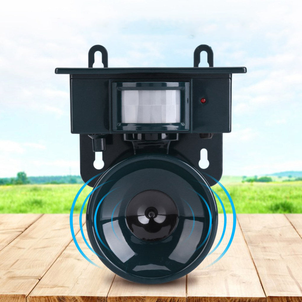 Solar Motion Bird Scarer Intelligent Sound & Ultrasonic Deterrent for Pigeons and Crows