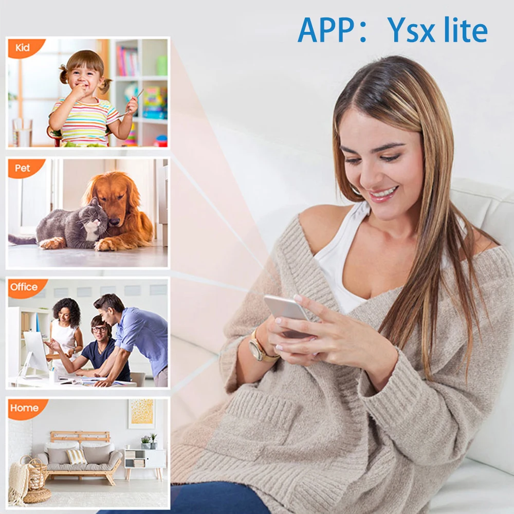 Compact HD Surveillance Camera Wide-Angle Night Vision WiFi