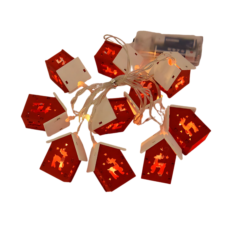Festive Glowing House Ornaments for Cozy Holiday Home Décor Lights