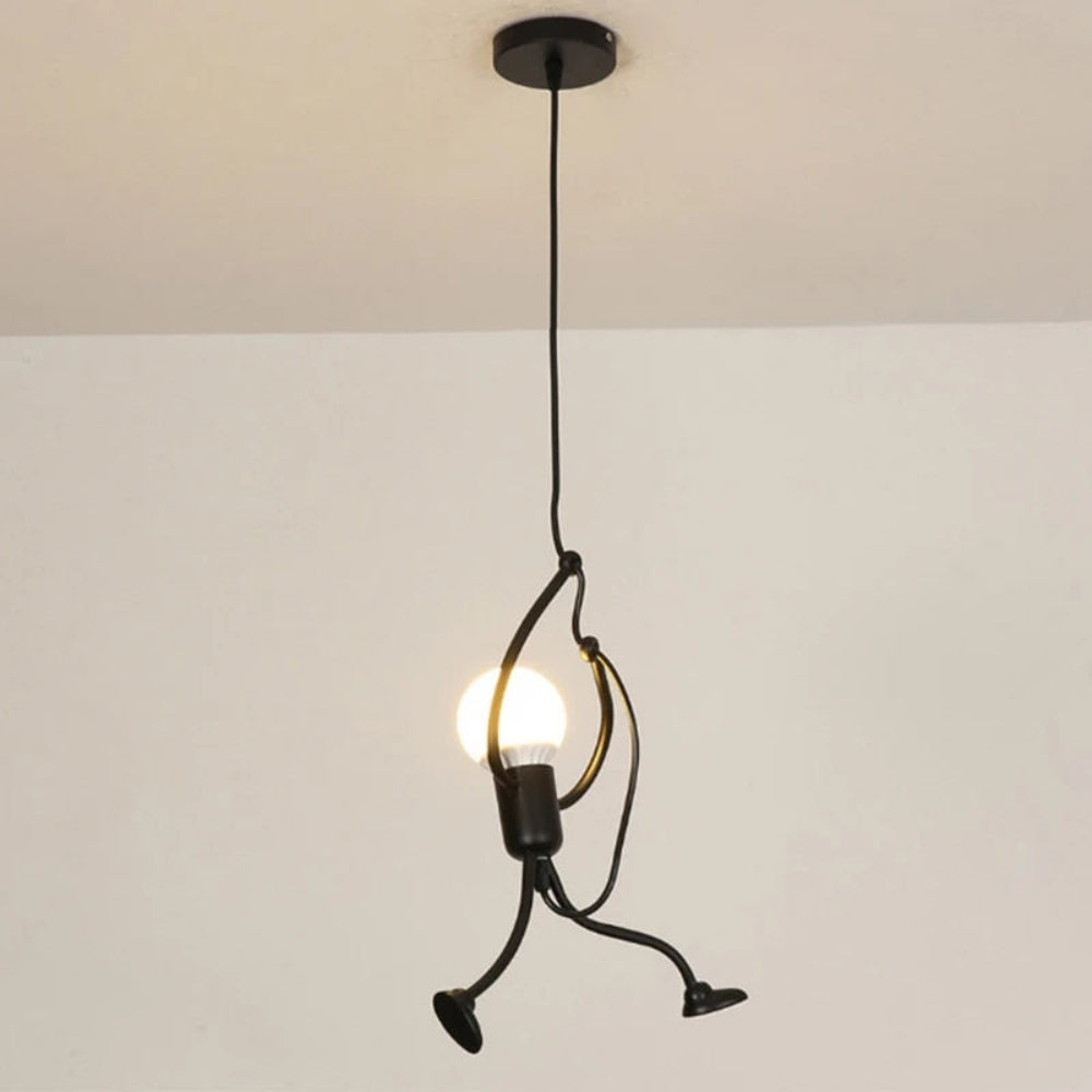 Retro Character Playful Pendant Light with Adjustable Height